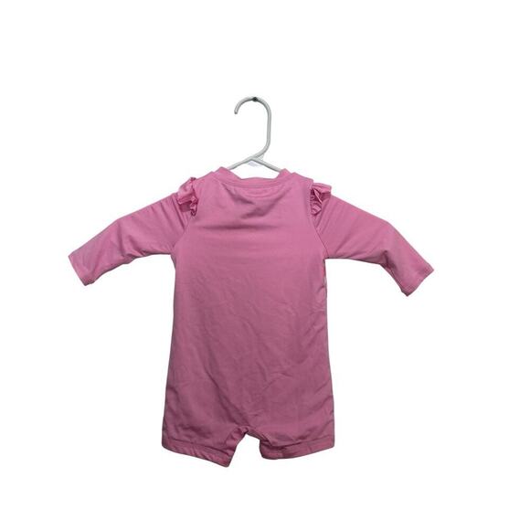 Tommy Bahama Girls Pink Long Sleeve Flamingo Swimsuit Size 3/6 M - Picture 3 of 4